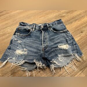 Moussy Distressed Jean Shorts size 25